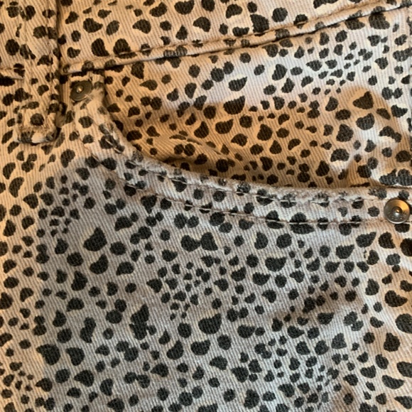 Ella Moss high rise skinny ankle animal print stretch jeans. Worn about 3x - Picture 7 of 12